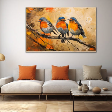 Birds on a Branch Acrylic Painting